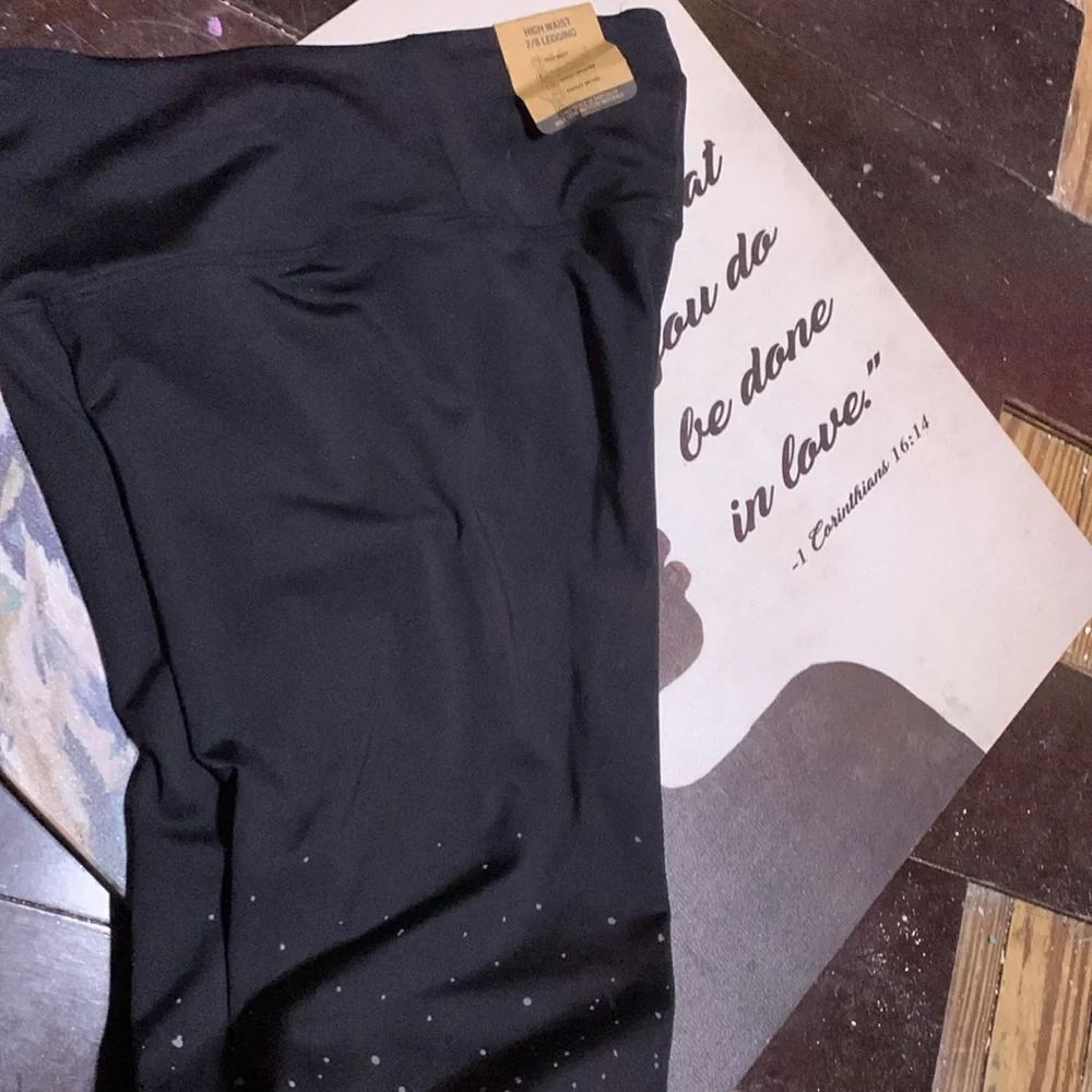 Pink Black leggings - Picture 4 of 7